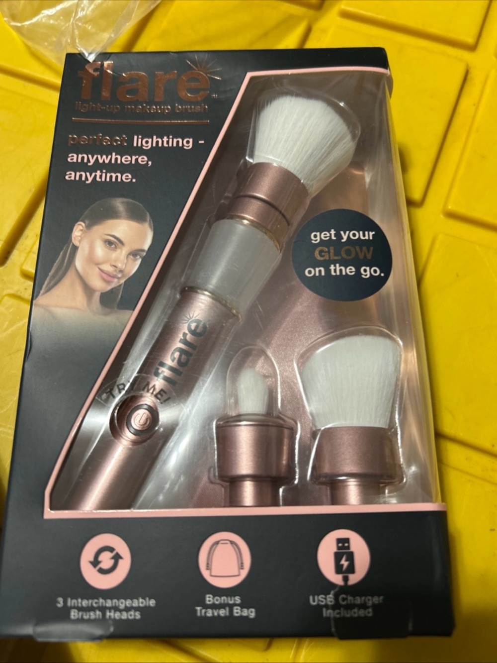 Portable Makeup Brush Kit - Rose Gold
